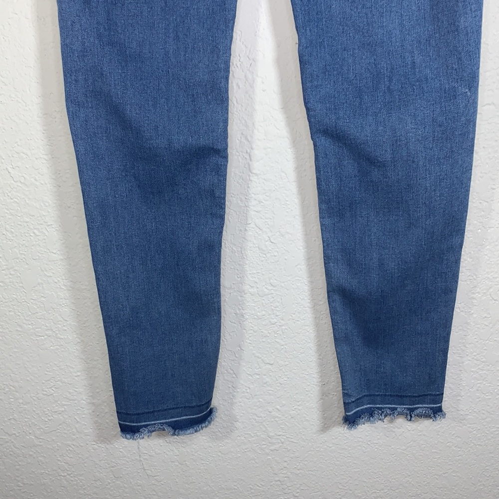 Grace & Lace Blue Distressed Motocross Denim Jeggings Size Medium - Picture 4 of 11